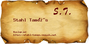 Stahl Tamás névjegykártya